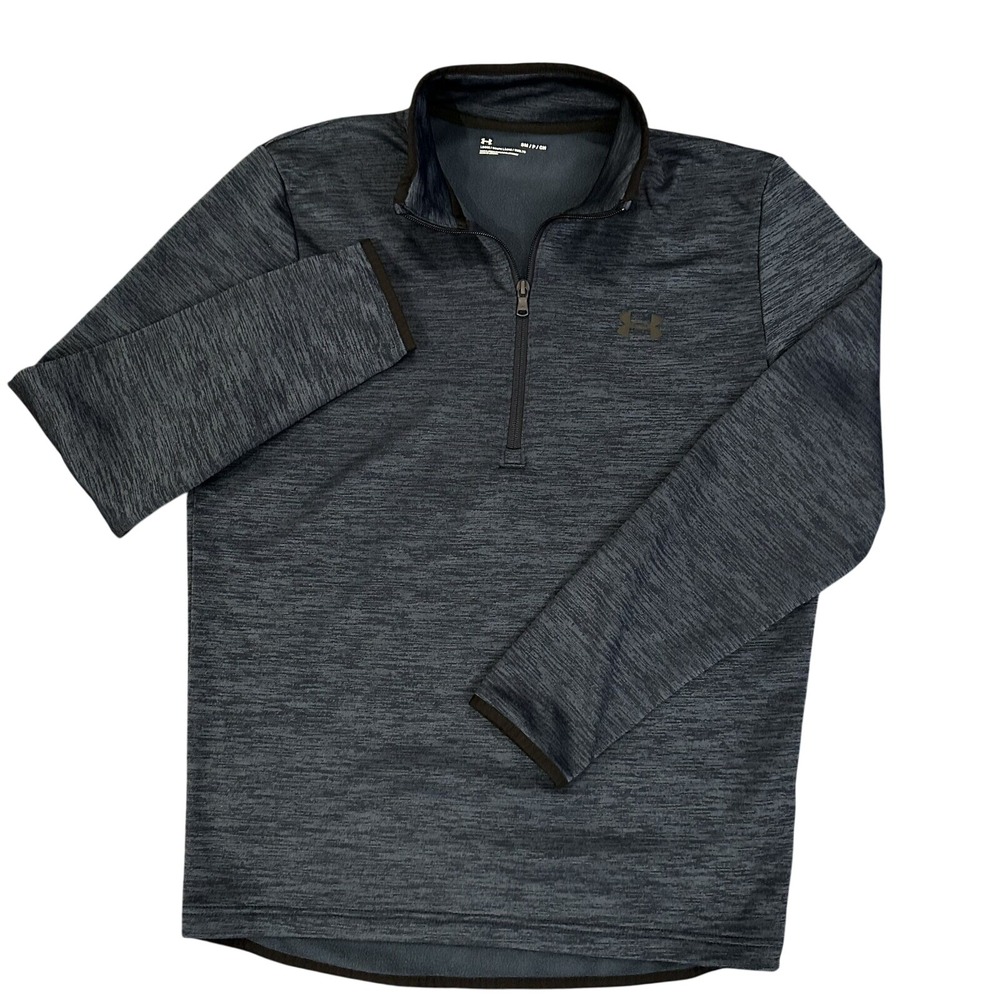 Under Armour Pullover Mens Small Grey Space Dye 1/4 Zip Performance Fleece Shirt